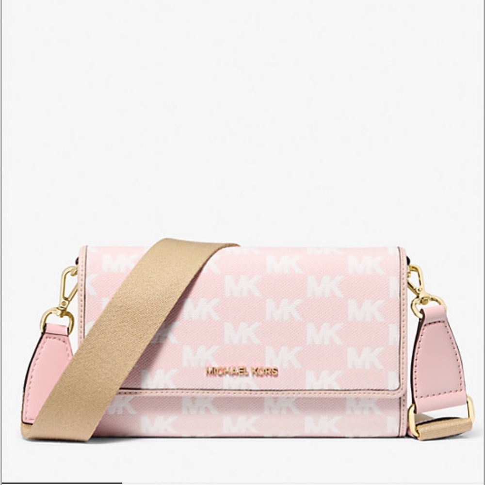 💕Just in Michael Kors Light Pink and Tan Crossbody Bag